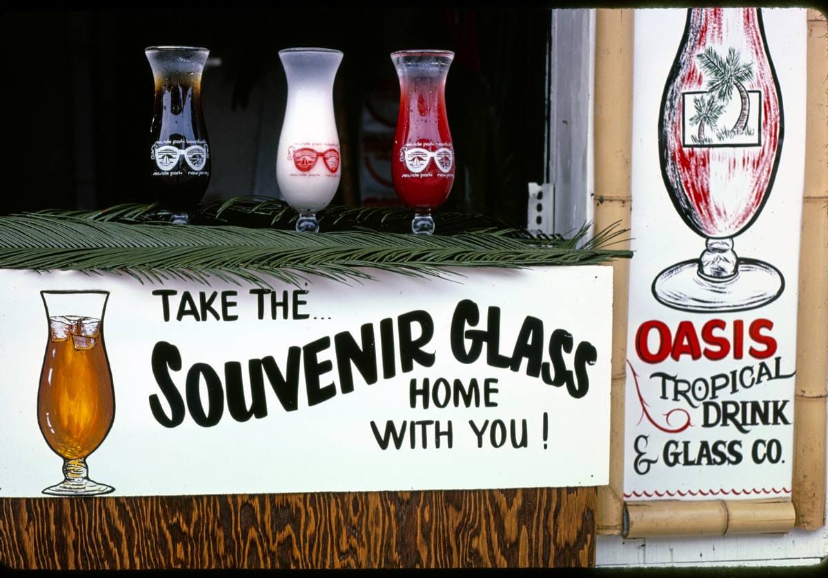 Historic Photo : 1978 Souvenir glass concession, Seaside Heights, New Jersey | Margolies | Roadside America Collection | Vintage Wall Art :