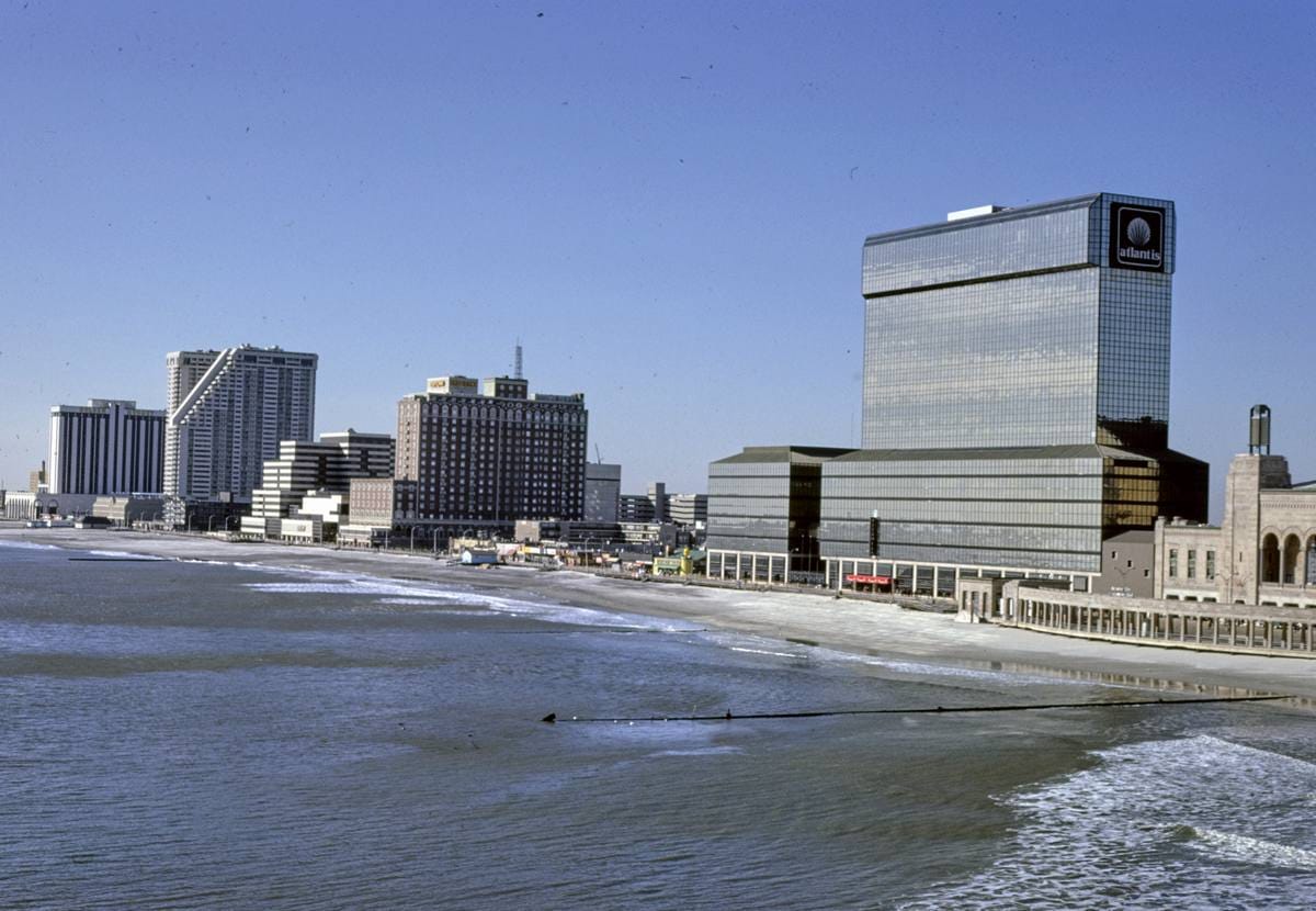 Historic Photo : 1985 Overall from pier, Atlantic City, New Jersey | Margolies | Roadside America Collection | Vintage Wall Art :