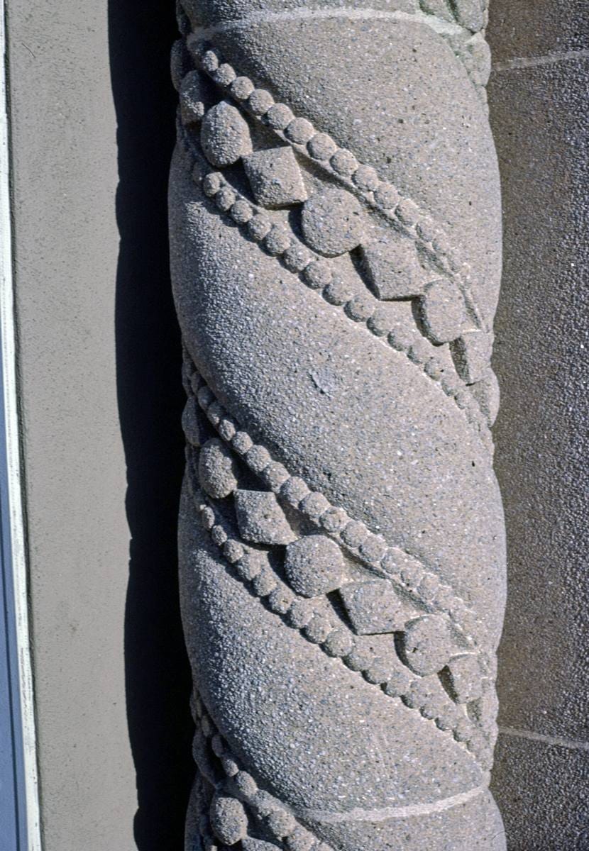 Historic Photo : 1985 Column detail Boardwalk Bank, Atlantic City, New Jersey | Margolies | Roadside America Collection | Vintage Wall Art :