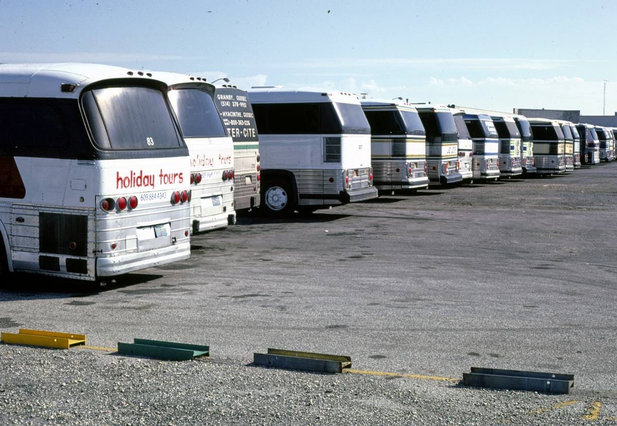 Historic Photo : 1985 Rear of Bus Row, Atlantic City, New Jersey | Margolies | Roadside America Collection | Vintage Wall Art :