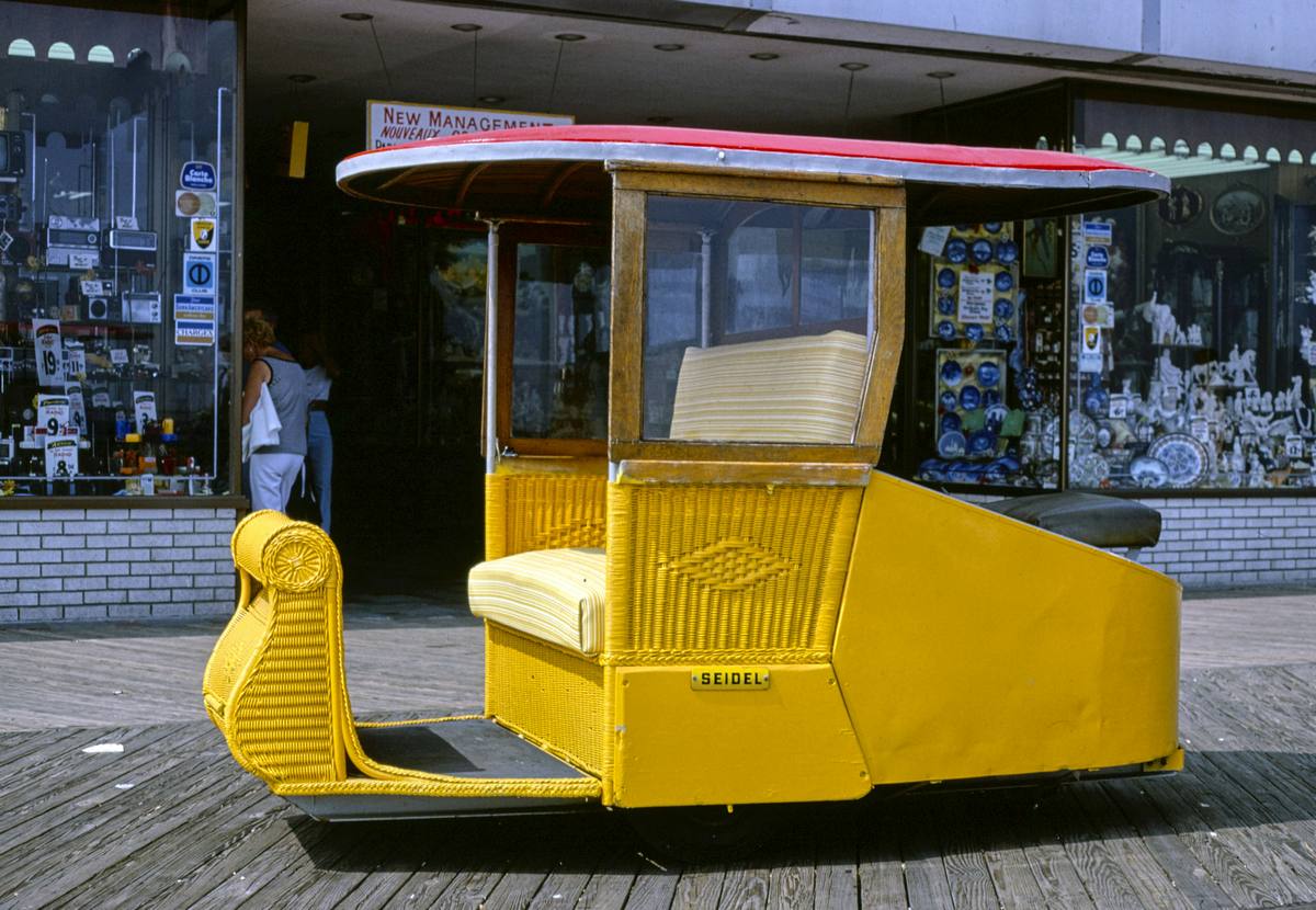 Historic Photo : 1978 Rolling chair, Atlantic City, New Jersey | Margolies | Roadside America Collection | Vintage Wall Art :