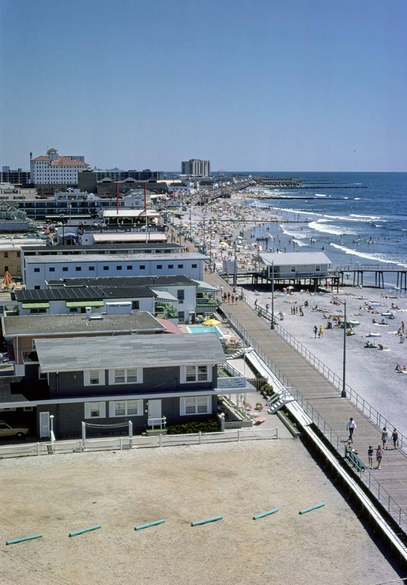 Historic Photo : 1978 Overall above to east, Ocean City, New Jersey | Margolies | Roadside America Collection | Vintage Wall Art :