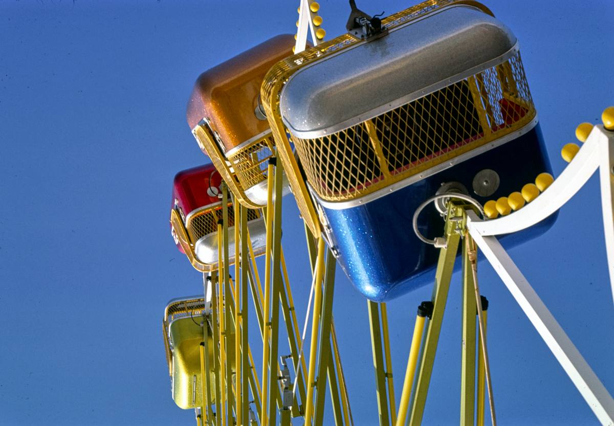 Historic Photo : 1978 Sky diver ride, Ocean City, New Jersey | Margolies | Roadside America Collection | Vintage Wall Art :