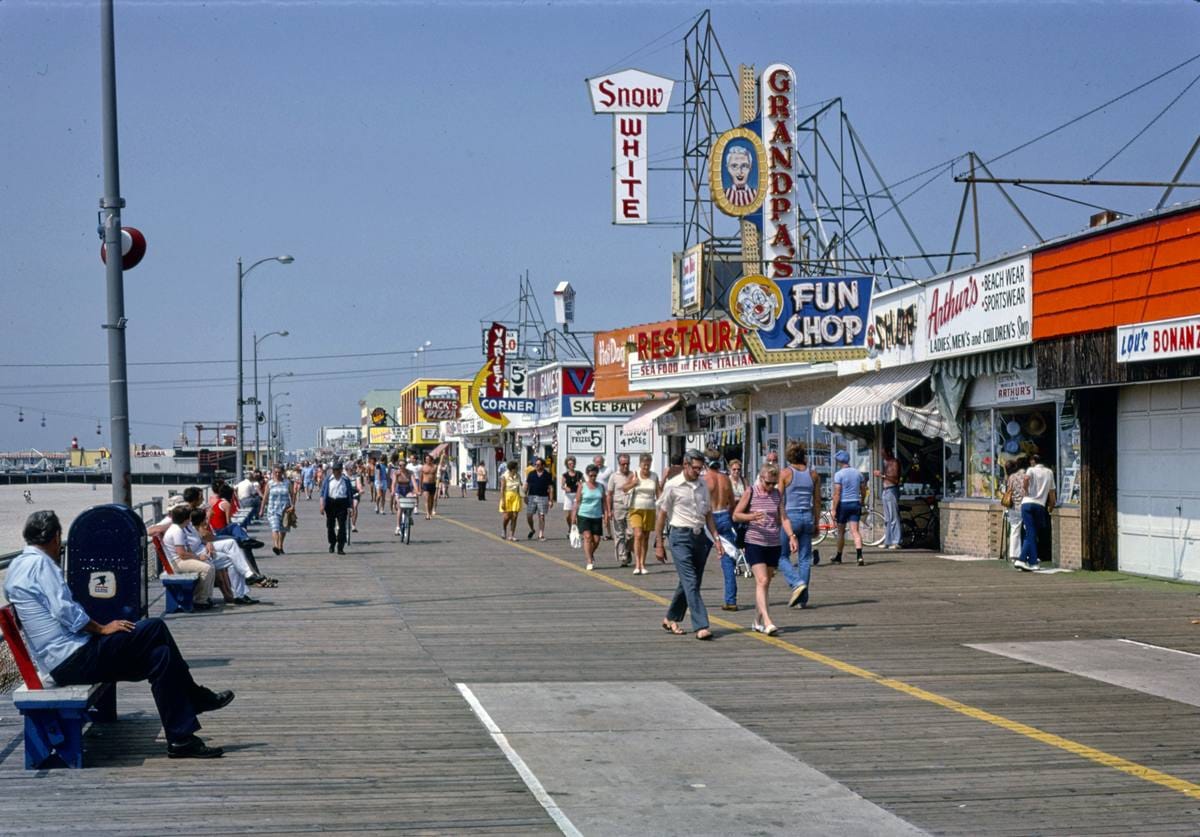 Historic Photo : 1978 Boardwalk, Wildwood, New Jersey | Margolies | Roadside America Collection | Vintage Wall Art :