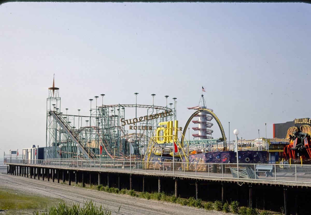 Historic Photo : 1978 Sportland Pier, Wildwood, New Jersey | Margolies | Roadside America Collection | Vintage Wall Art :
