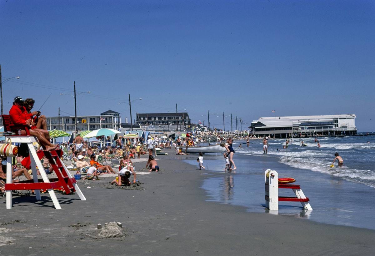 Historic Photo : 1978 Overall beach skyline, Cape May, New Jersey | Margolies | Roadside America Collection | Vintage Wall Art :