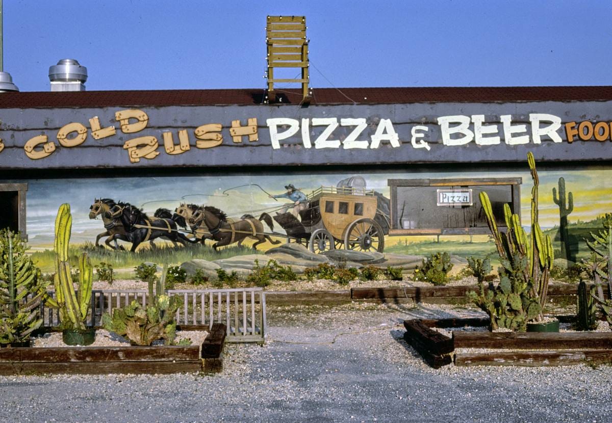 Historic Photo : 1985 Granny's Gold Rush Pizza and Beer, Ocean City, Maryland | Margolies | Roadside America Collection | Vintage Wall Art :