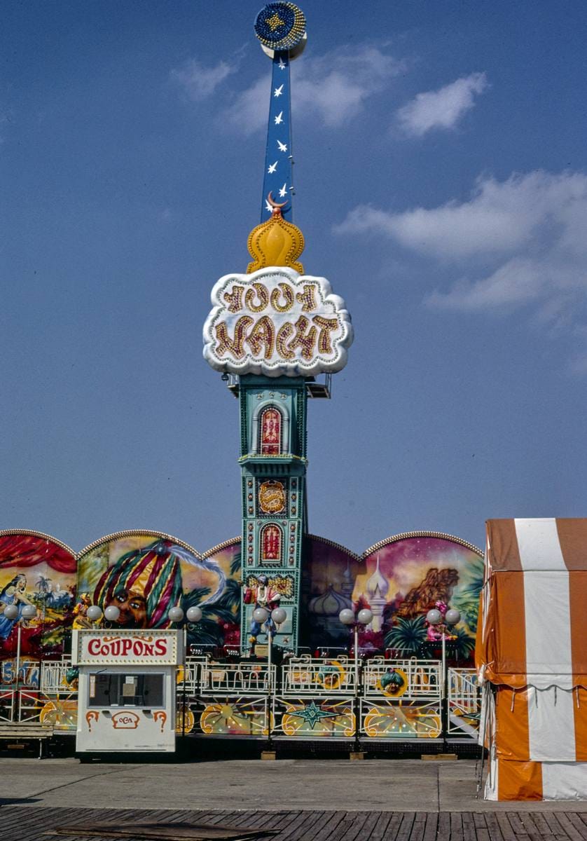 Historic Photo : 1985 1001 Nights ride (nacht), Ocean City, Maryland | Margolies | Roadside America Collection | Vintage Wall Art :