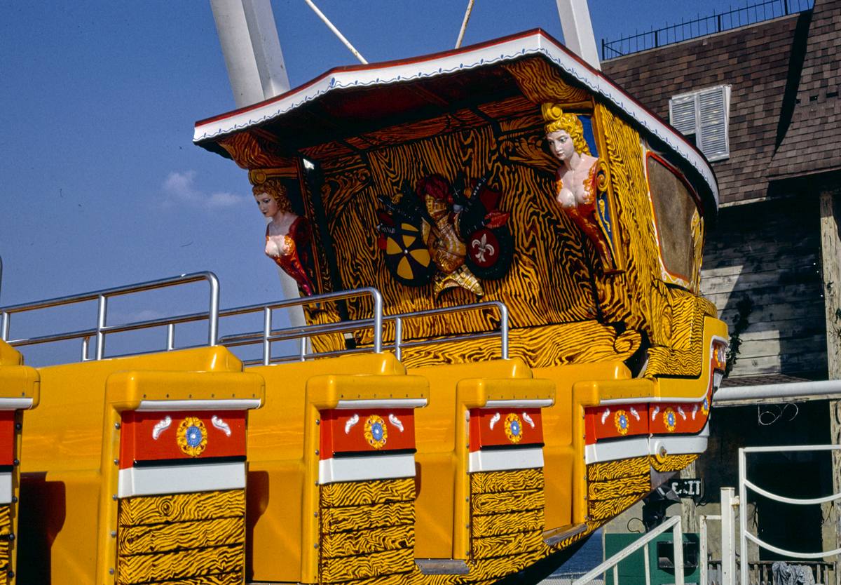 Historic Photo : 1985 Pirate ride end detail, Ocean City, Maryland | Margolies | Roadside America Collection | Vintage Wall Art :