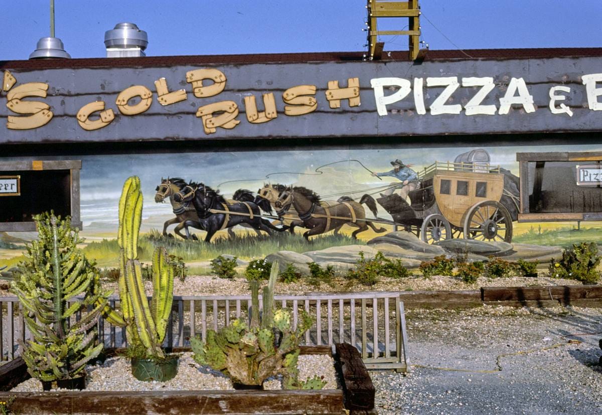 Historic Photo : 1985 Granny's Gold Rush Pizza and Beer, close, Ocean City, Maryland | Margolies | Roadside America Collection | Vintage Wall Art :