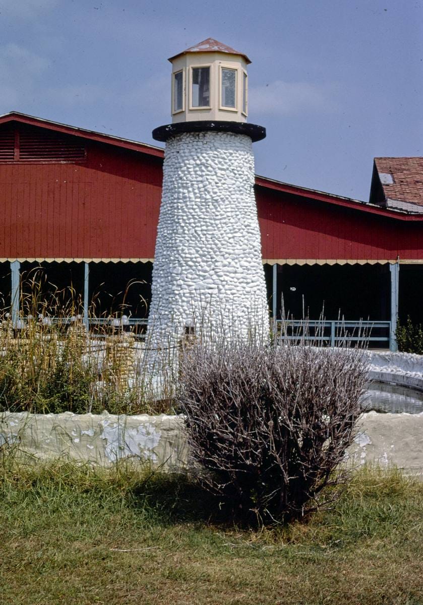 Historic Photo : 1985 Buchroe Beach Amusement Park lighthouse, Hampton, Virginia | Margolies | Roadside America Collection | Vintage Wall Art :