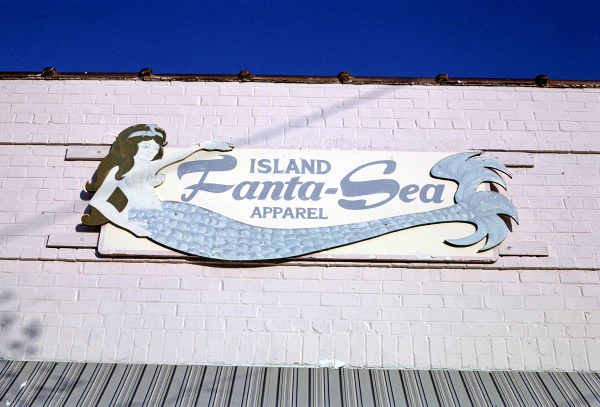 Historic Photo : 1990 Island Fanta-Sea Apparel, St. Simons Island, Georgia | Margolies | Roadside America Collection | Vintage Wall Art :