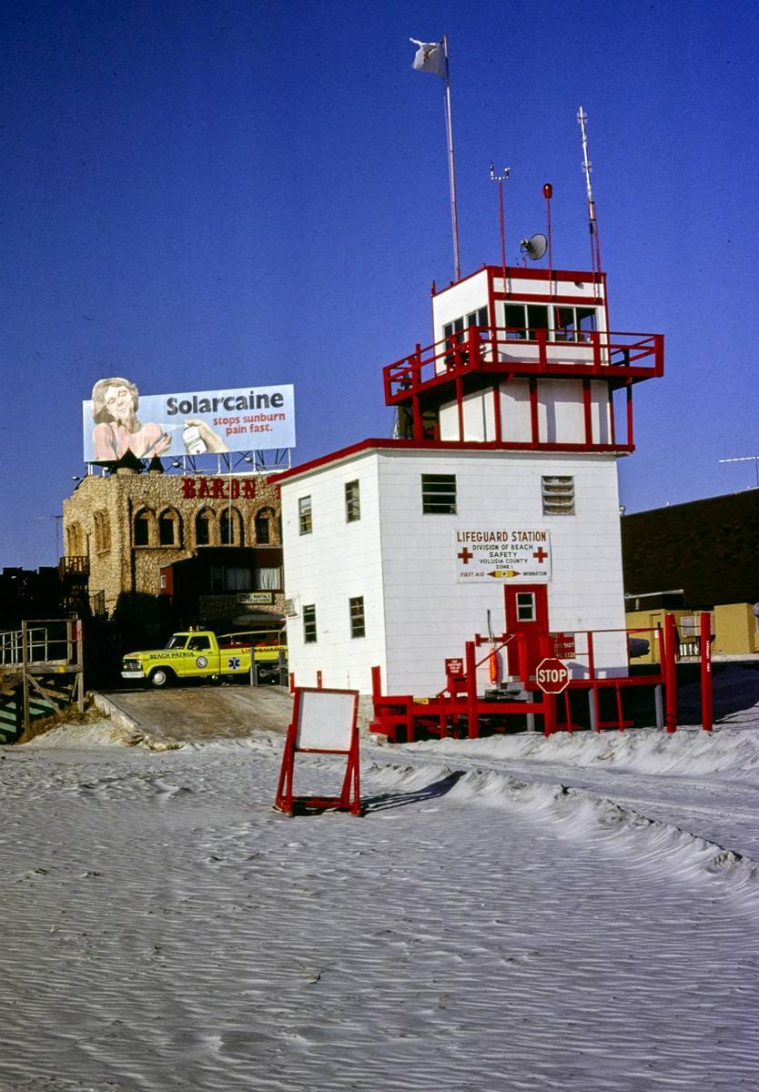 Historic Photo : 1979 Life guard station, Daytona Beach, Florida | Margolies | Roadside America Collection | Vintage Wall Art :