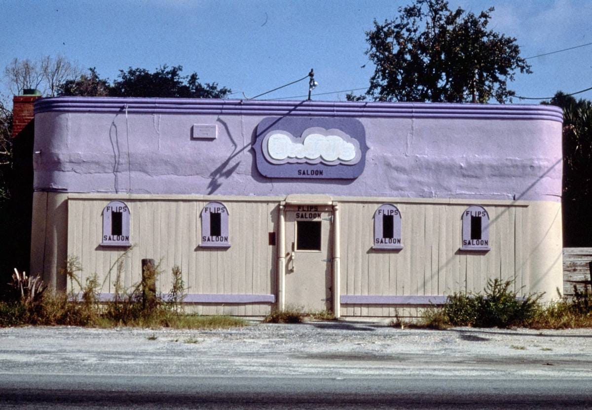 Historic Photo : 1985 Flip's Saloon, St. Simons Island, Georgia | Margolies | Roadside America Collection | Vintage Wall Art :
