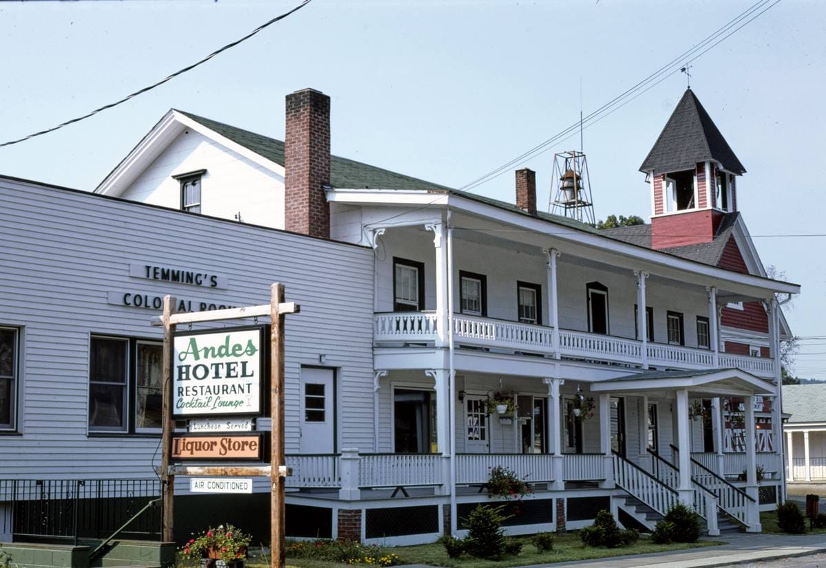 Historic Photo : 1976 Andes Hotel, Route 28, Andes, New York | Margolies | Roadside America Collection | Vintage Wall Art :