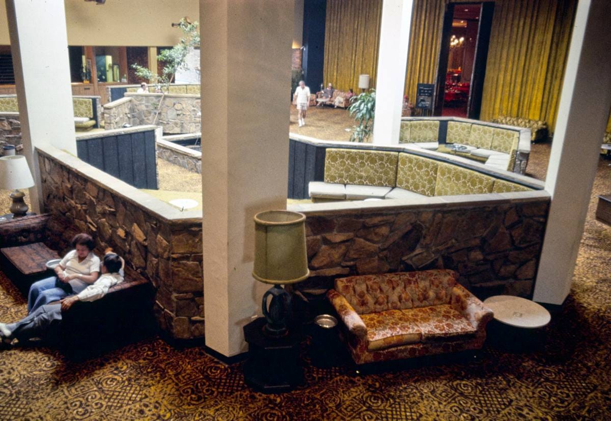 Historic Photo : 1977 Granit main lobby, Kerhonkson, New York | Margolies | Roadside America Collection | Vintage Wall Art :