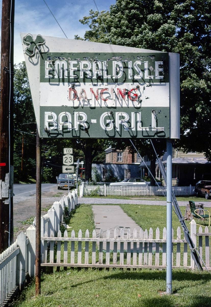 Historic Photo : 1977 Emerald Isle Hotel, Route 23-B, South Cairo, New York | Margolies | Roadside America Collection | Vintage Wall Art :