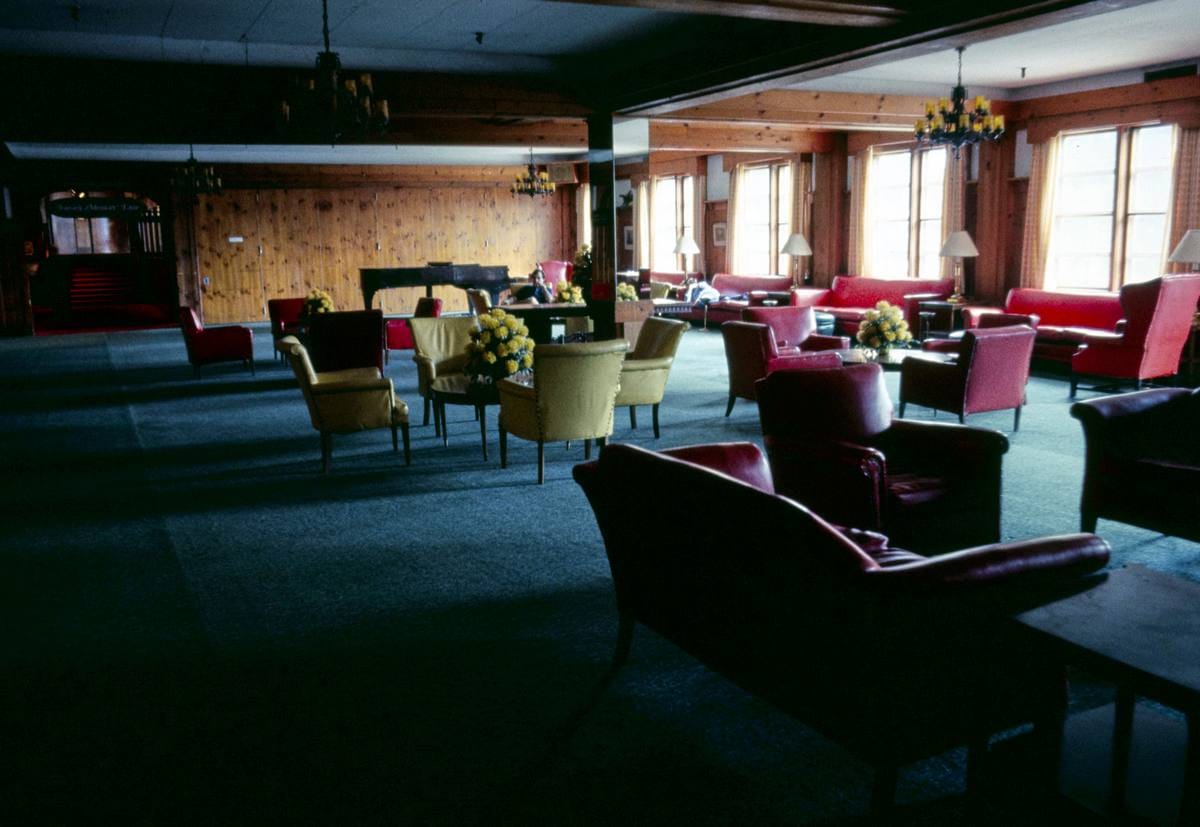 Historic Photo : 1977 Grossinger's lobby, Liberty, New York | Margolies | Roadside America Collection | Vintage Wall Art :
