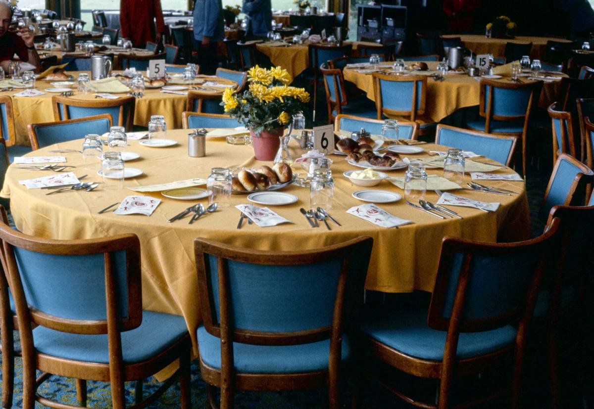 Historic Photo : 1977 Homowack breakfast table, Mamakating, New York | Margolies | Roadside America Collection | Vintage Wall Art :