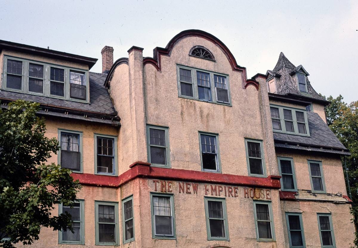Historic Photo : 1976 New Empire Hotel, White Lake, Kauneonga Lake, New York | Margolies | Roadside America Collection | Vintage Wall Art :