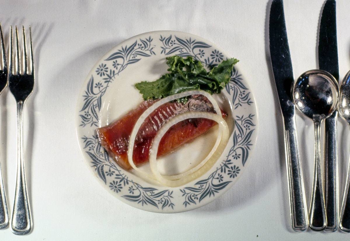 Historic Photo : 1977 Herring in wine sauce, Kutsher's, Thompson, New York | Margolies | Roadside America Collection | Vintage Wall Art :