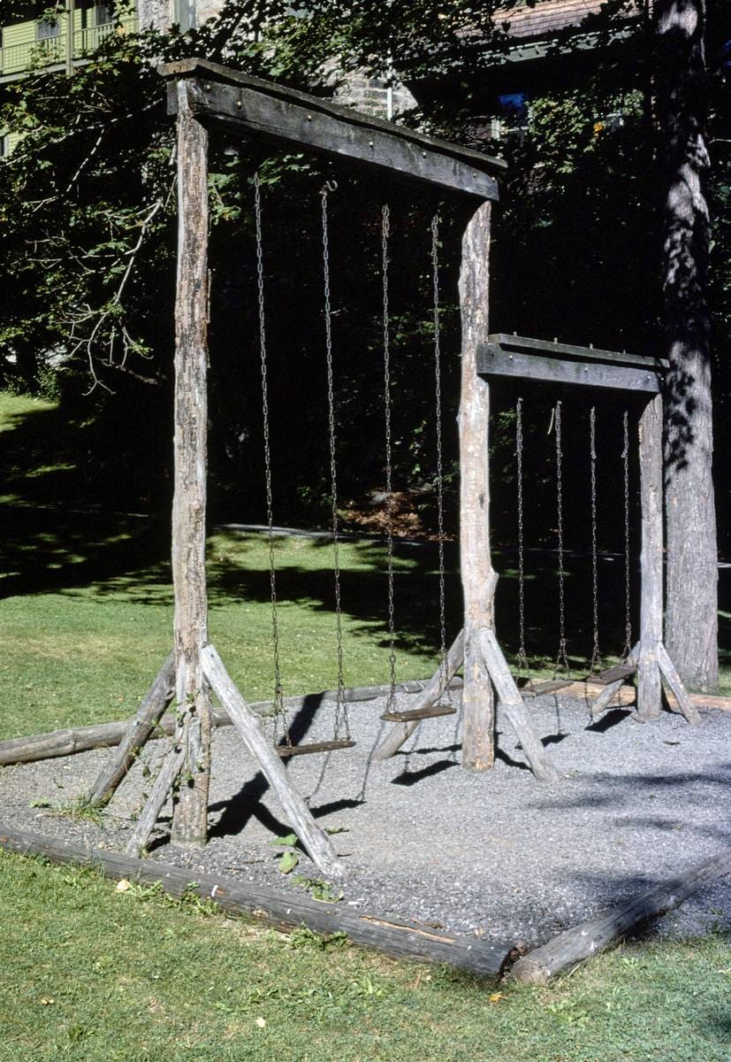 Historic Photo : 1976 Mohonk swings, New Paltz, New York | Margolies | Roadside America Collection | Vintage Wall Art :
