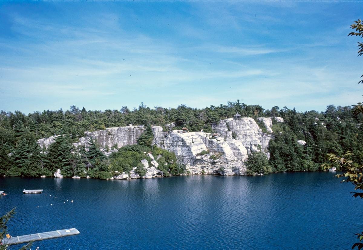 Historic Photo : 1976 Minnewaska. Lake path, Lake Minnewaska, New York | Margolies | Roadside America Collection | Vintage Wall Art :