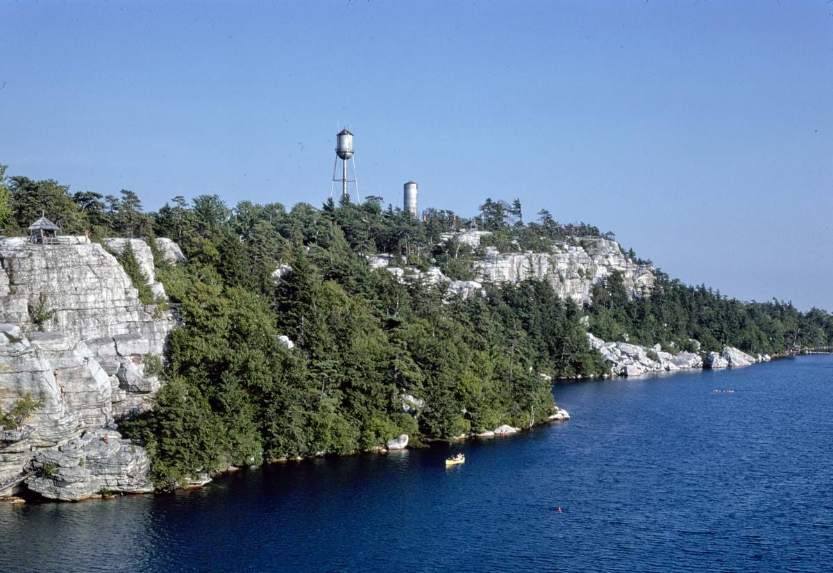 Historic Photo : 1978 Cliff house site, Lake Minnewaska, New York | Margolies | Roadside America Collection | Vintage Wall Art :