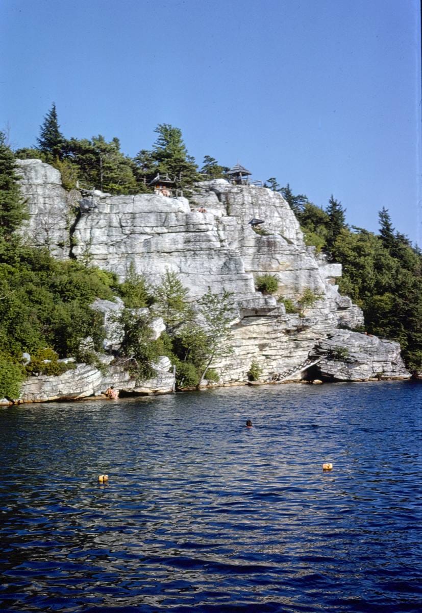Historic Photo : 1978 Lake Minnewaska detail, Lake Minnewaska, New York | Margolies | Roadside America Collection | Vintage Wall Art :