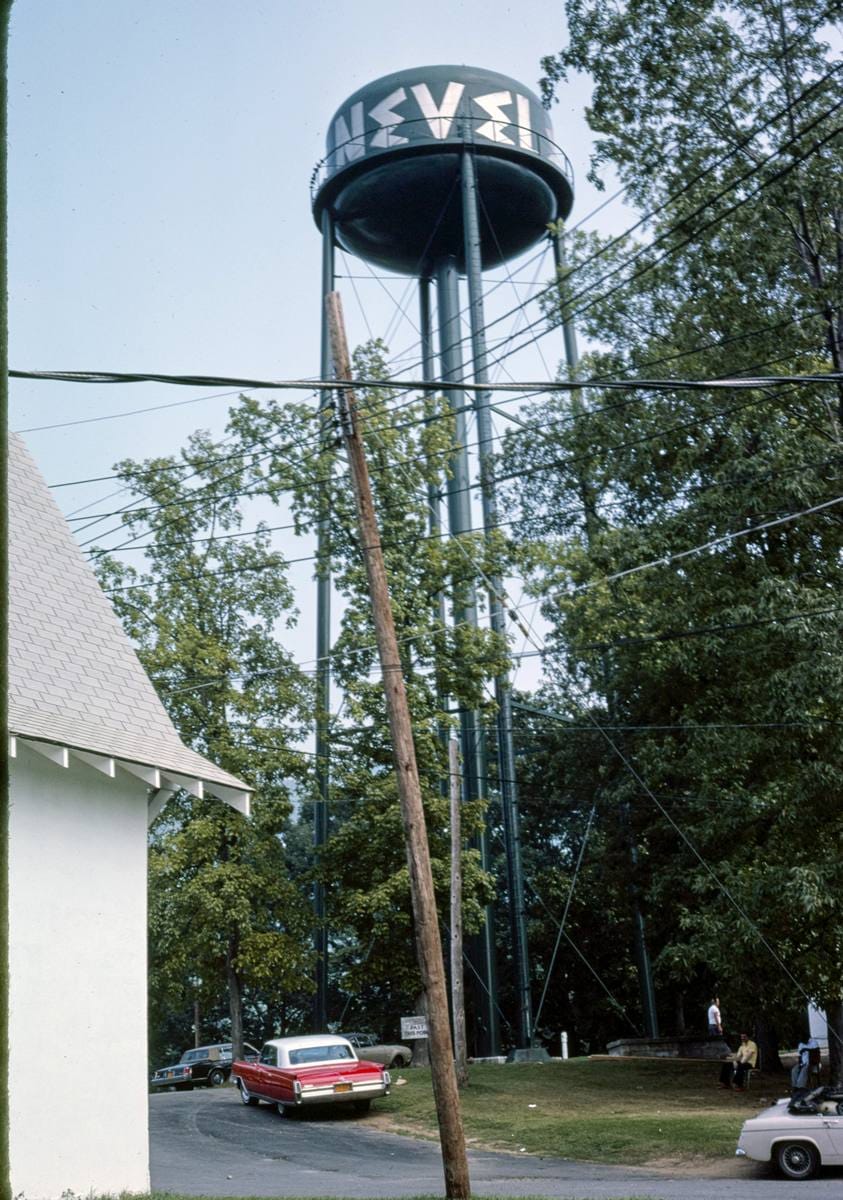 Historic Photo : 1977 Nevele watch tower, Ellenville, New York | Margolies | Roadside America Collection | Vintage Wall Art :