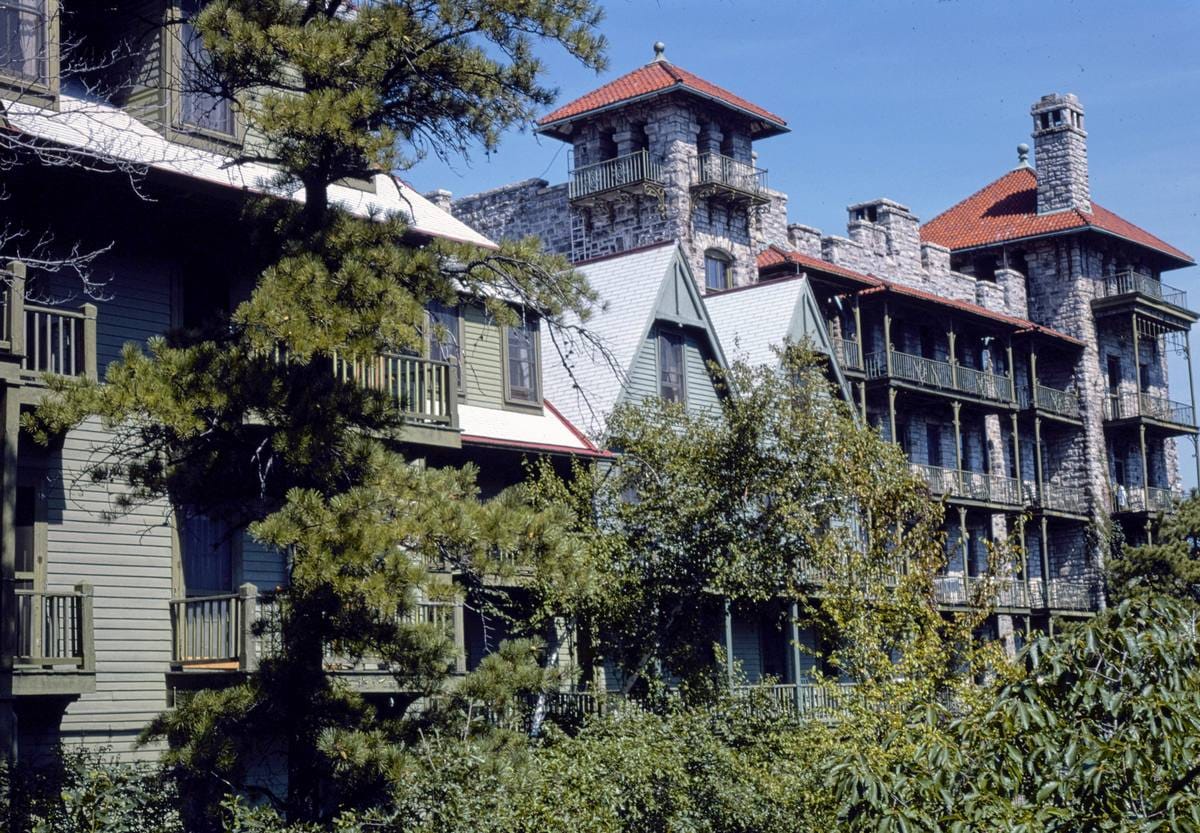 Historic Photo : 1976 Mohonk diagonal front detail, New Paltz, New York | Margolies | Roadside America Collection | Vintage Wall Art :