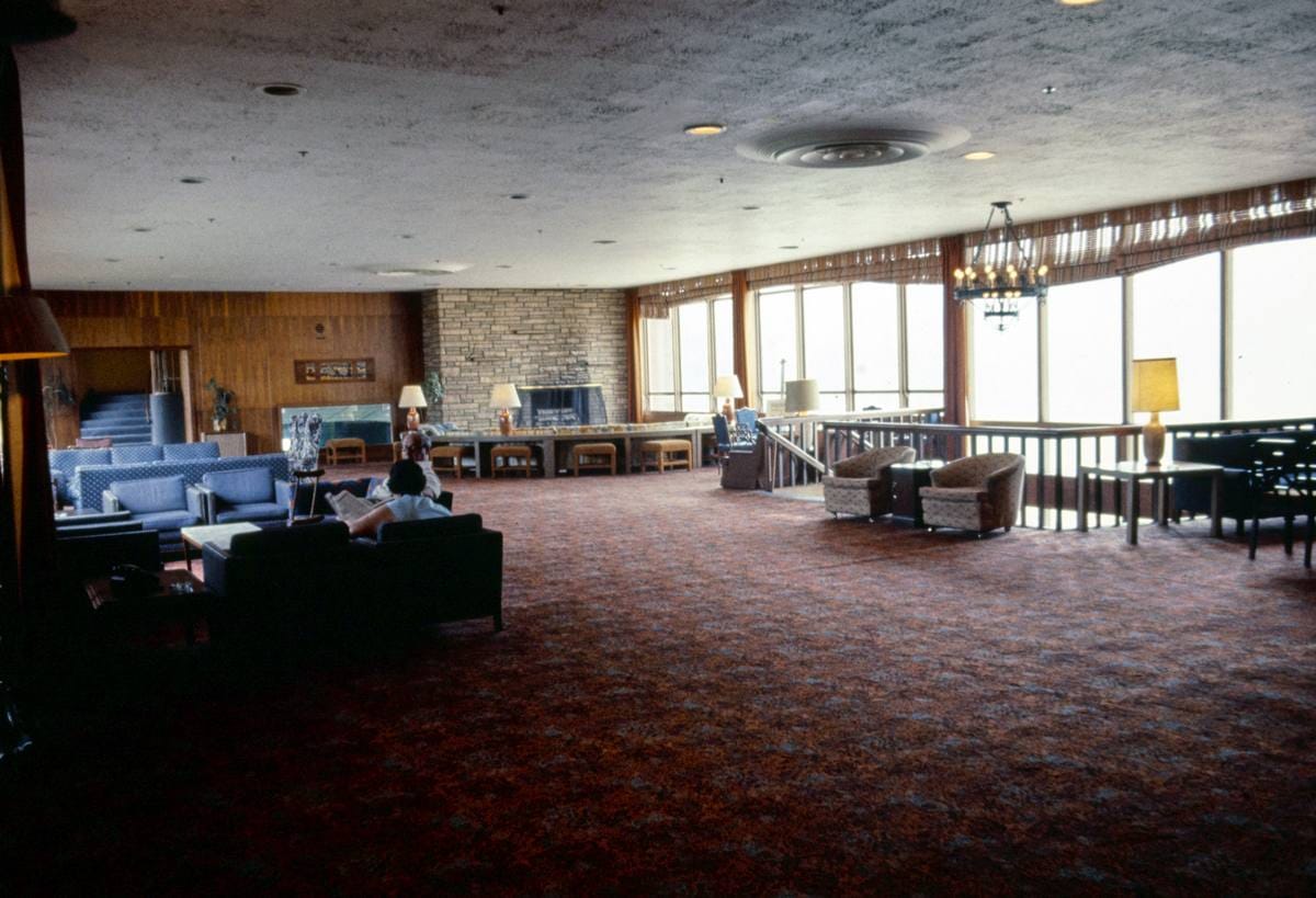 Historic Photo : 1977 Fallsview lobby, Ellenville, New York | Margolies | Roadside America Collection | Vintage Wall Art :