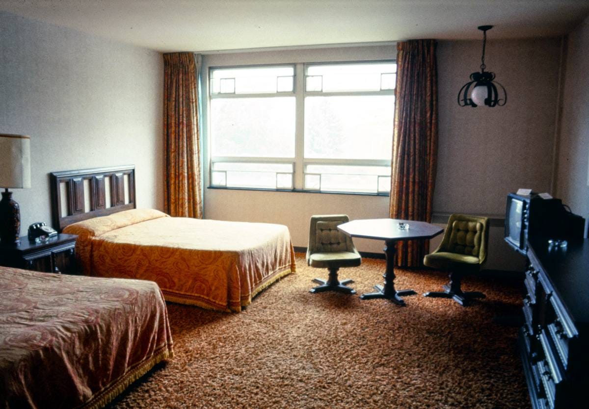 Historic Photo : 1977 Fallsview Room 293, $48 day, $296 wk, Ellenville, New York | Margolies | Roadside America Collection | Vintage Wall Art :