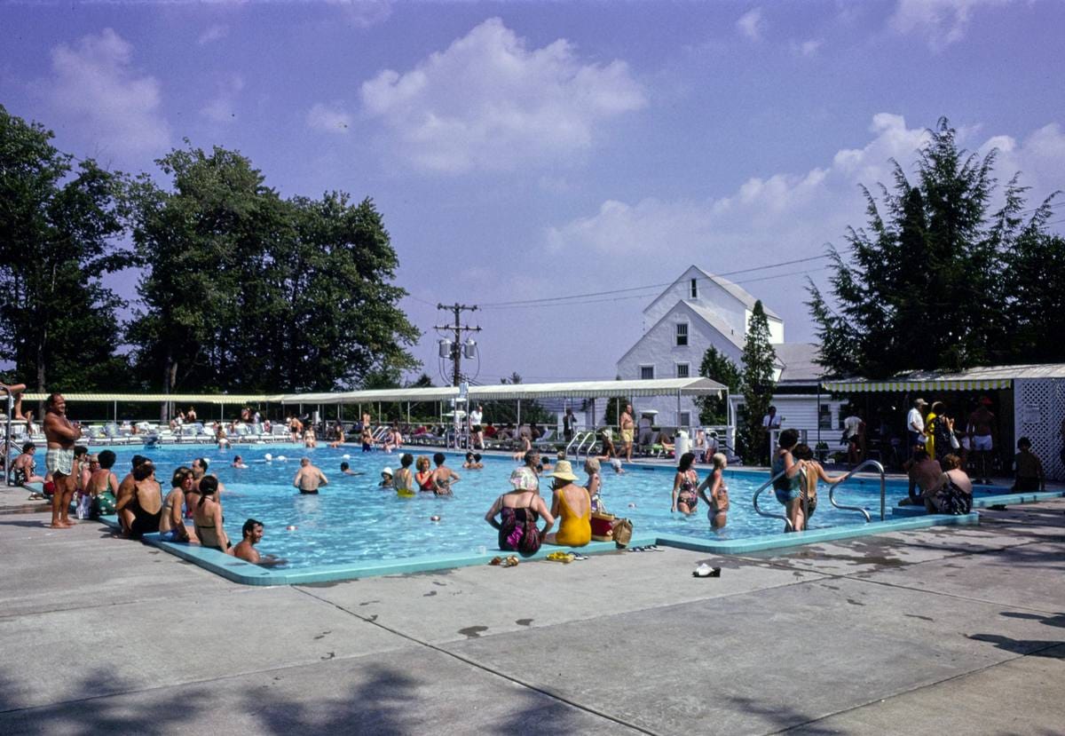 Historic Photo : 1978 Raleigh, pool, South Fallsburg, New York | Margolies | Roadside America Collection | Vintage Wall Art :