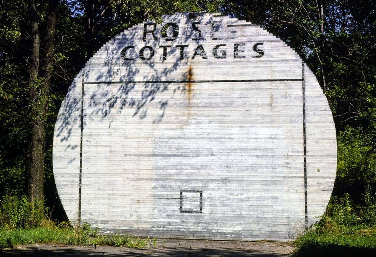 Historic Photo : 1978 Rose Cottages backboards, Monticello, New York | Margolies | Roadside America Collection | Vintage Wall Art :