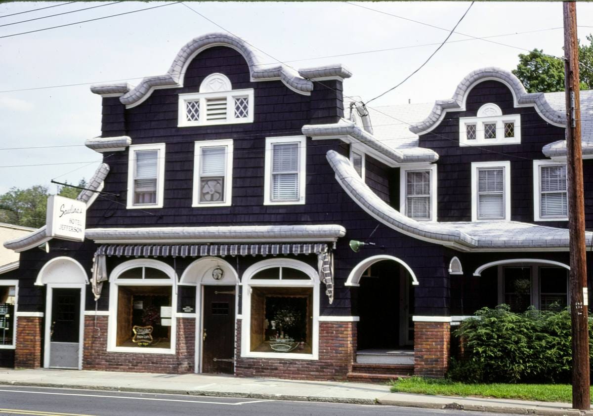 Historic Photo : 1977 Salvina's Hotel Jefferson, Route 52, Jeffersonville, New York | Margolies | Roadside America Collection | Vintage Wall Art :