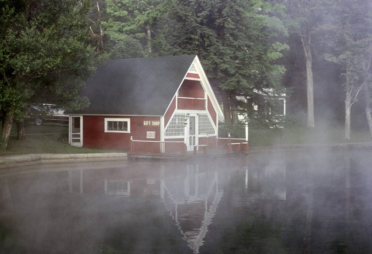 Historic Photo : 1977 Scott's boathouse, Oquaga Lake, Deposit, New York | Margolies | Roadside America Collection | Vintage Wall Art :