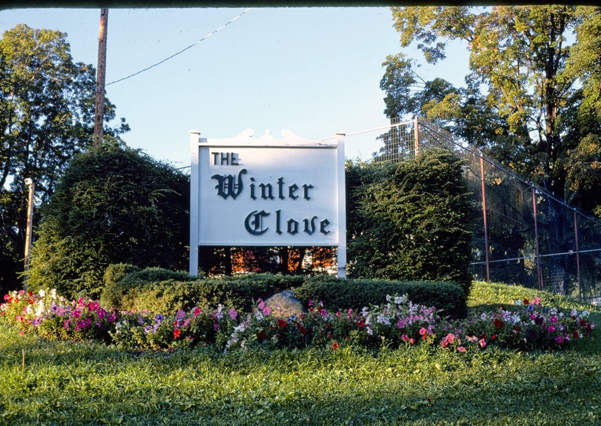 Historic Photo : 1977 Winter Clove, sign, Round Top, New York | Margolies | Roadside America Collection | Vintage Wall Art :