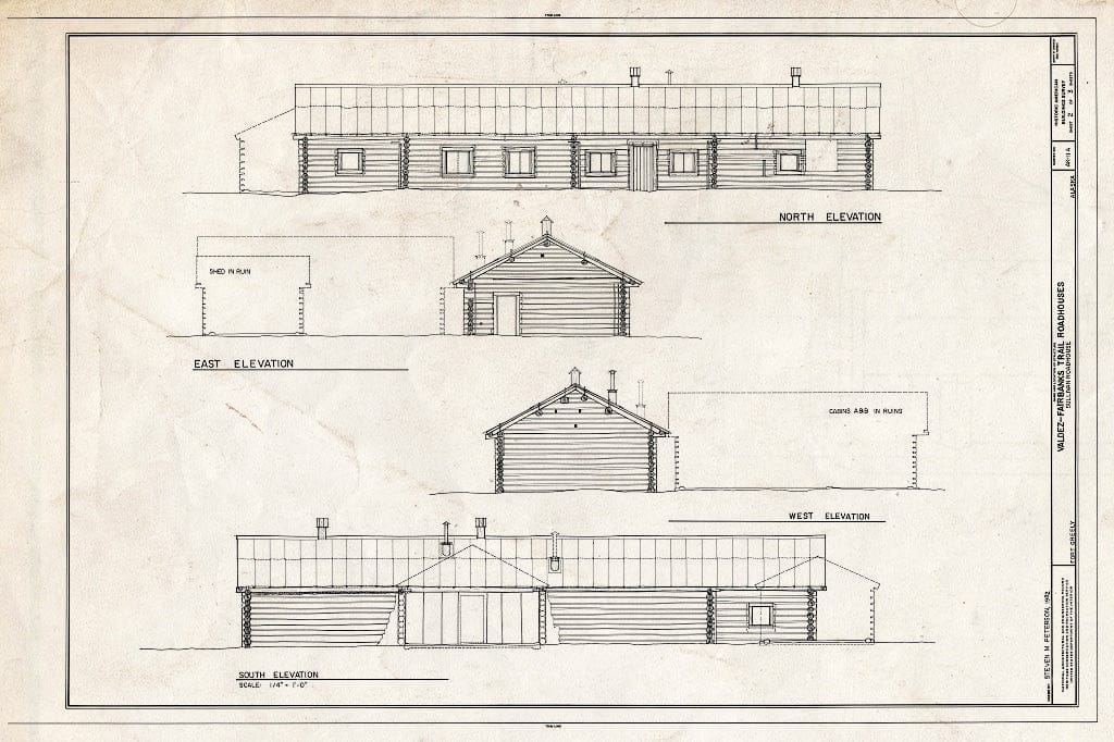 Blueprint HABS AK,19-FOGRE,1-A- (Sheet 2 of 3) - Valdez-Fairbanks Trail Roadhouses, Sullivan Roadhouse, Delta Junction, Southeast Fairbanks Census Area, AK