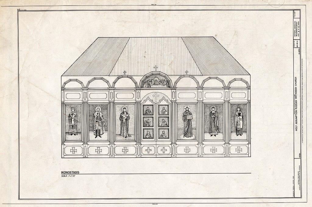 Blueprint HABS AK,9-Ken,1-A- (Sheet 5 of 5) - Holy Assumption Russian Orthodox Church, Church, Mission & Overland Streets, Kenai, Kenai Peninsula Borough, AK