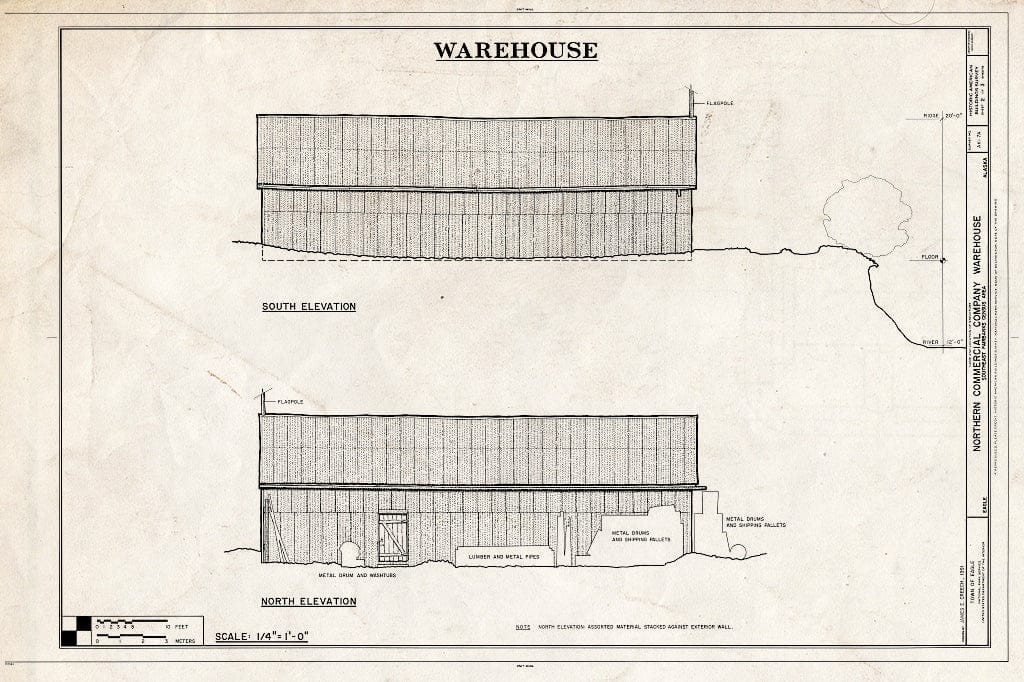 Blueprint HABS AK,19-EGL,1A- (Sheet 2 of 3) - Northern Commercial Company, Warehouse, 220 Front Street, Eagle, Southeast Fairbanks Census Area, AK