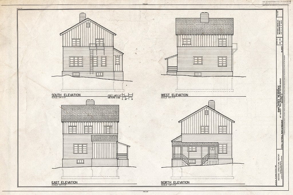 Blueprint HABS AK,23-MCKIN,1-B- (Sheet 2 of 3) - Mount McKinley Headquarters, Employee Residence, Cantwell, Denali Borough, AK