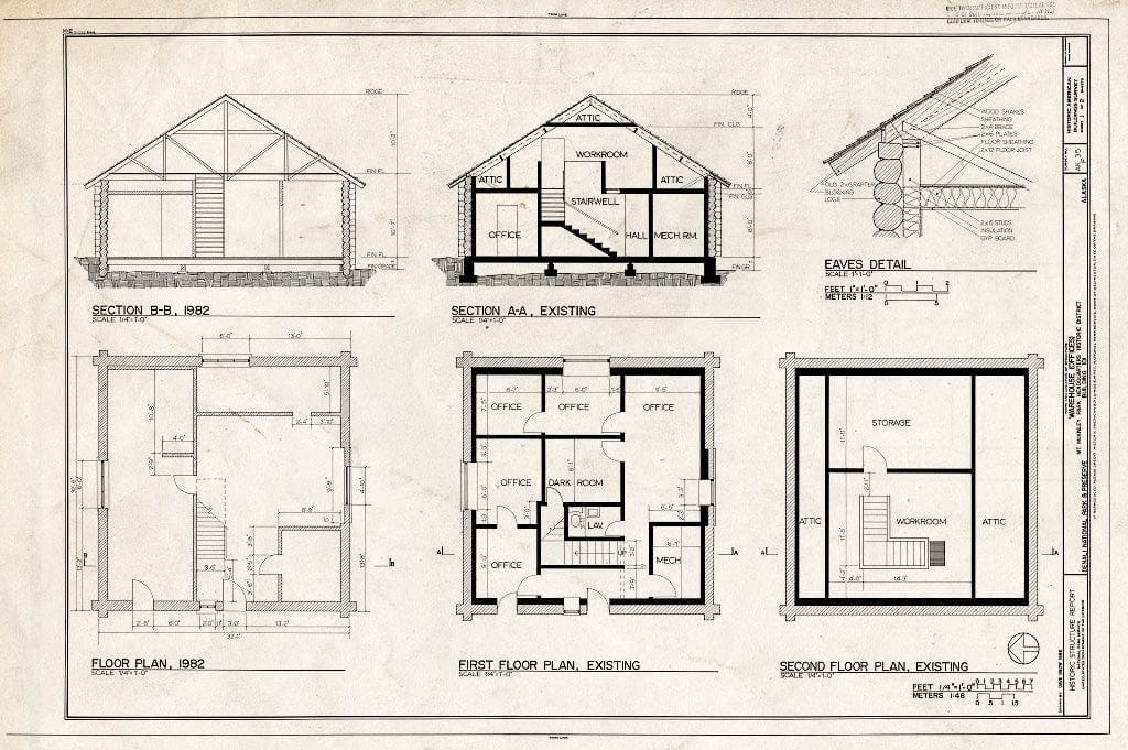 Blueprint HABS AK,23-MCKIN,1-F- (Sheet 1 of 2) - Mount McKinley Headquarters, Warehouse, Cantwell, Denali Borough, AK