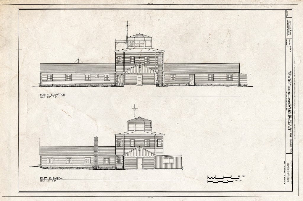 Blueprint HABS AK,2-UNAK,2-A- (Sheet 3 of 4) - Naval Operating Base Dutch Harbor & Fort Mears, Air Operations Administration Building, Unalaska, Aleutian Islands, AK