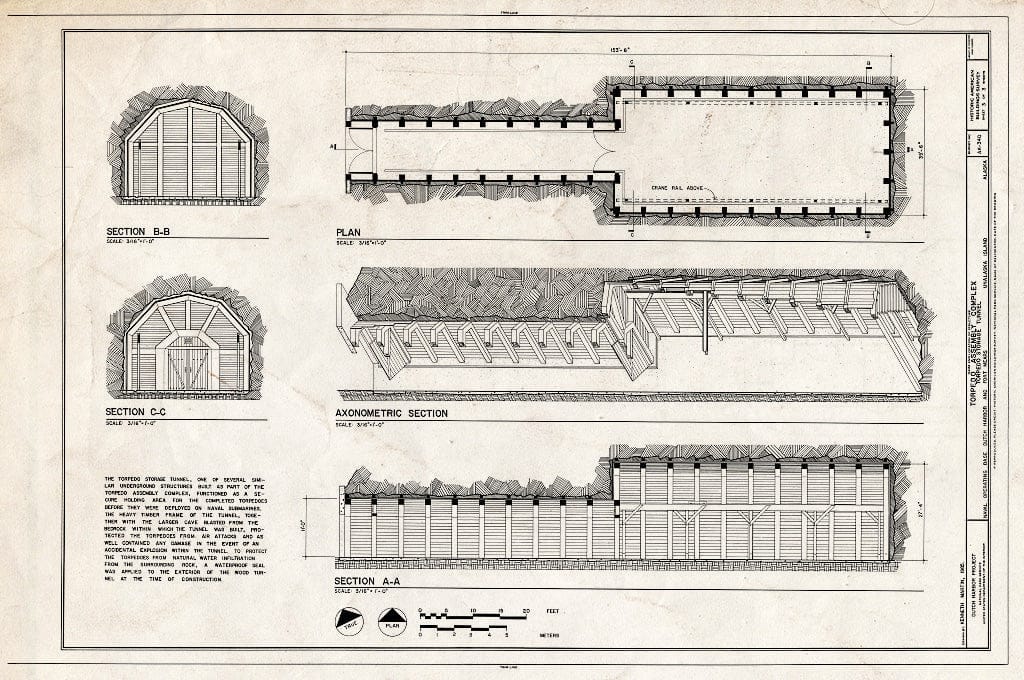 Blueprint HABS AK,1-UNAK,2-D- (Sheet 3 of 3) - Naval Operating Base Dutch Harbor & Fort Mears, Torpedo Assembly Complex, Unalaska, Aleutian Islands, AK