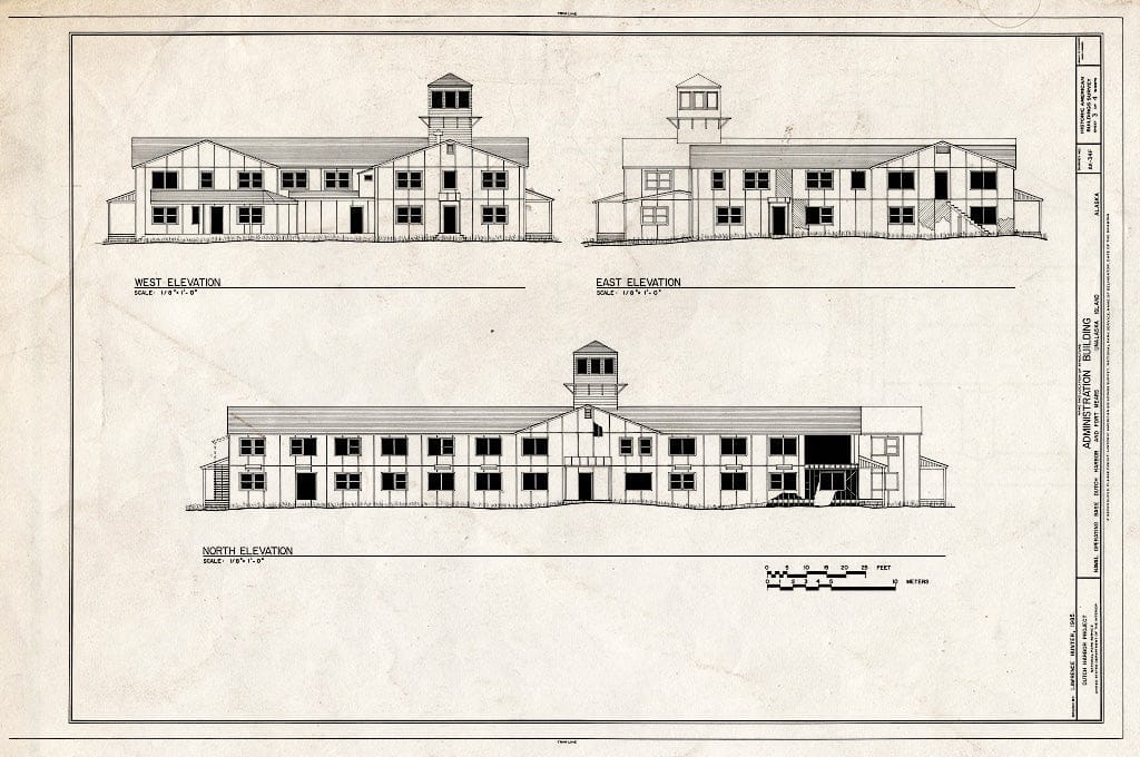 Blueprint HABS AK,1-UNAK,2-F- (Sheet 3 of 4) - Naval Operating Base Dutch Harbor & Fort Mears, Administration Building, Unalaska, Aleutian Islands, AK