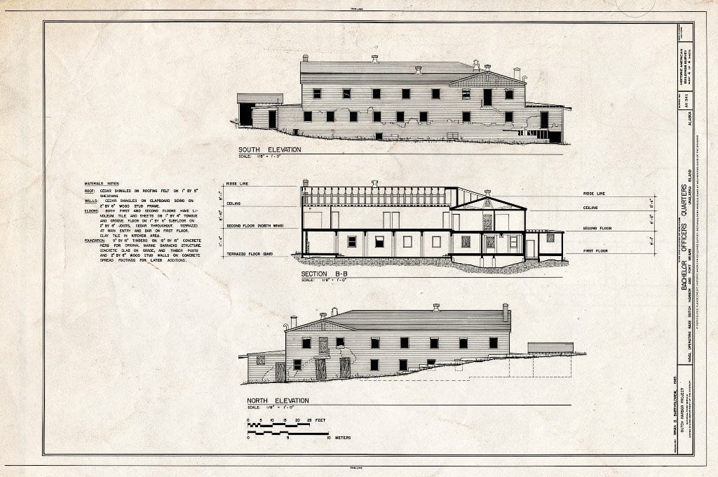 Blueprint HABS AK,1-UNAK,2-I- (Sheet 4 of 4) - Naval Operating Base Dutch Harbor & Fort Mears, Bachelor Officers Quarters, Unalaska, Aleutian Islands, AK