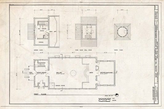 Blueprint 2. Plans - Saint George Russian Orthodox Church, St. George Island, Pribilof Islands, Saint George, Aleutians West Census Area, AK