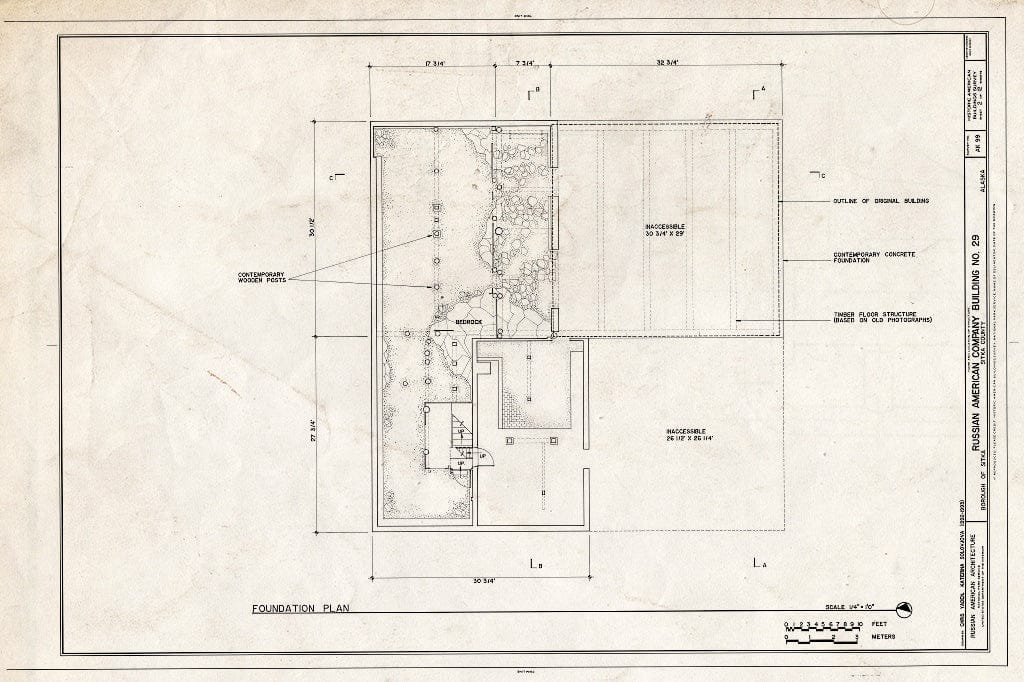 Blueprint HABS AK,17-Sitka,7- (Sheet 2 of 12) - Russian-American Company, Building No. 29, 202-206 Lincoln Street, Sitka, Sitka Borough, AK