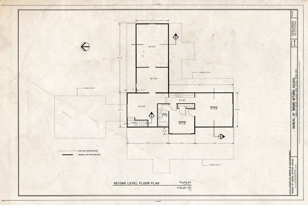 Blueprint HABS AK,3-Beth,1- (Sheet 3 of 8) - Bureau of Indian Affairs School, Tundra Street, Bethel, Bethel Census Area, AK